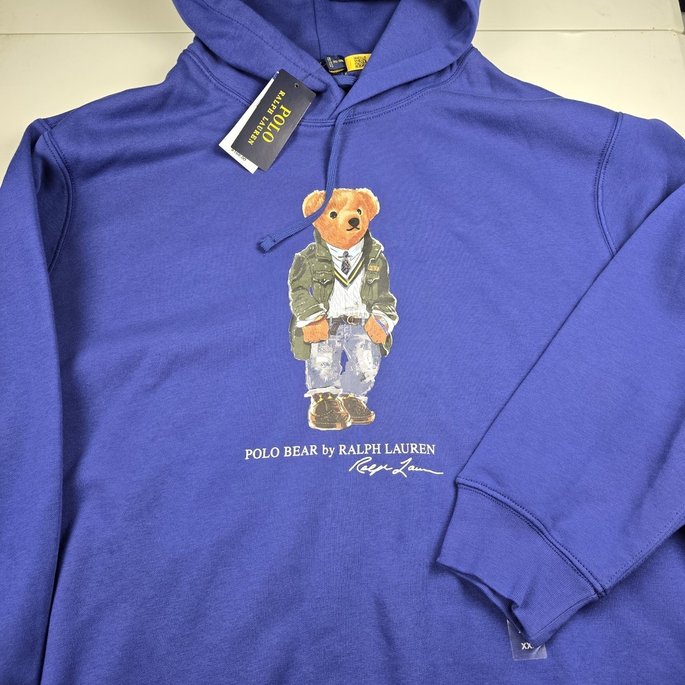 Ralph Lauren Polo Graphic Bear Hoodie Size XXL NWT